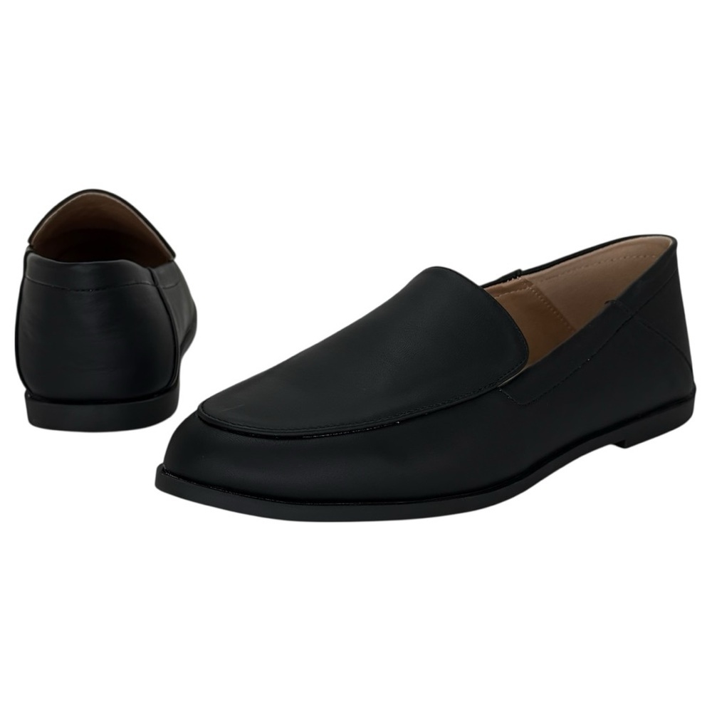 Journee Collection Corinne Black Faux Leather Womens Flats Loafers Size 7M - Picture 9 of 12